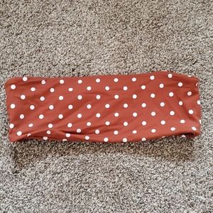 La hearts bandeau swim top